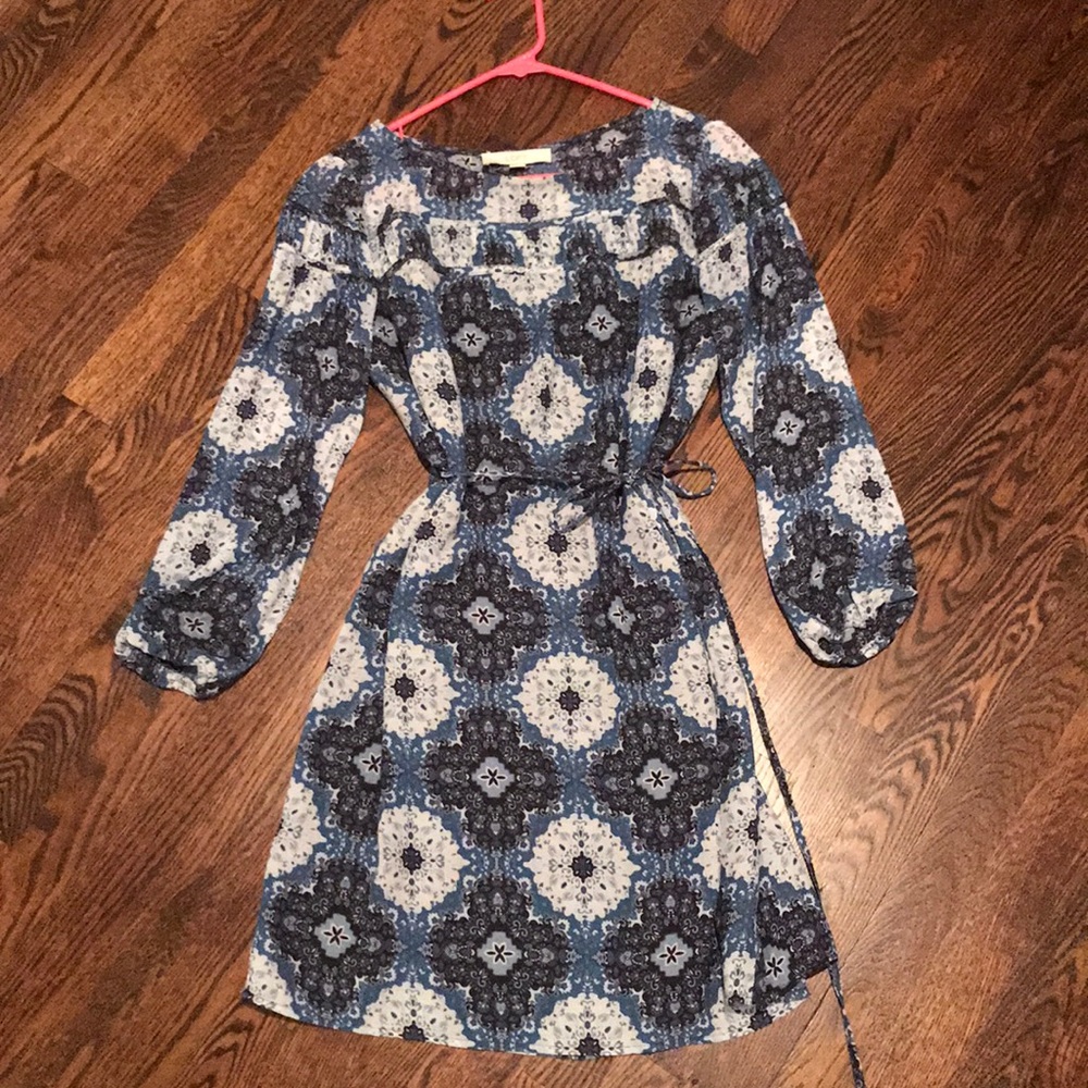 Blue flowy dress